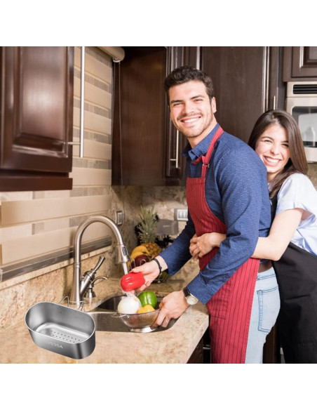 Canasta de Drenaje de Fregadero Dupiulk Acero Inoxidable 17.8x10.2 cm Canasta de Drenaje de Fregadero Dupiulk Acero Inoxidable 17.8x10.2 cm