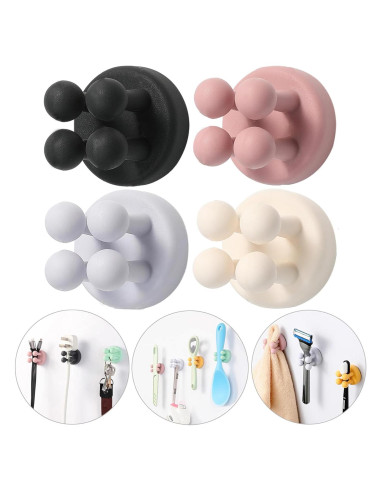 Soporte de Afeitar iBetterLife 4Pcs Silicona Montaje Pared