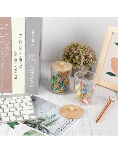 Juego de Accesorios de Baño SGHUO 4 Piezas Bambú Boho