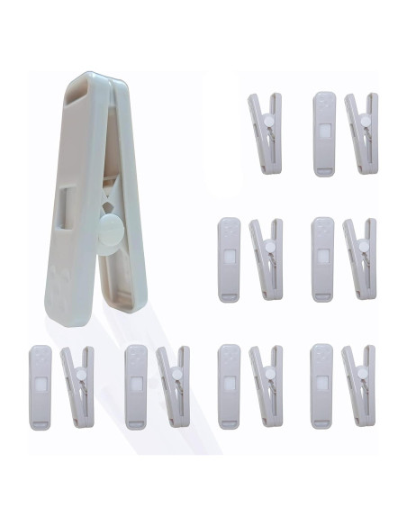 Pinzas de Ropa MEOVVZOO 16 Piezas Antideslizantes Gris Pinzas de Ropa MEOVVZOO 16 Piezas Antideslizantes Gris