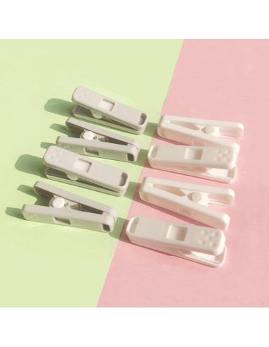 Pinzas de Ropa MEOVVZOO 16 Piezas Antideslizantes Gris