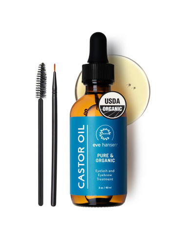Aceite de Ricino Orgánico Eve Hansen 59ml - Crecimiento Pestañas y Cejas