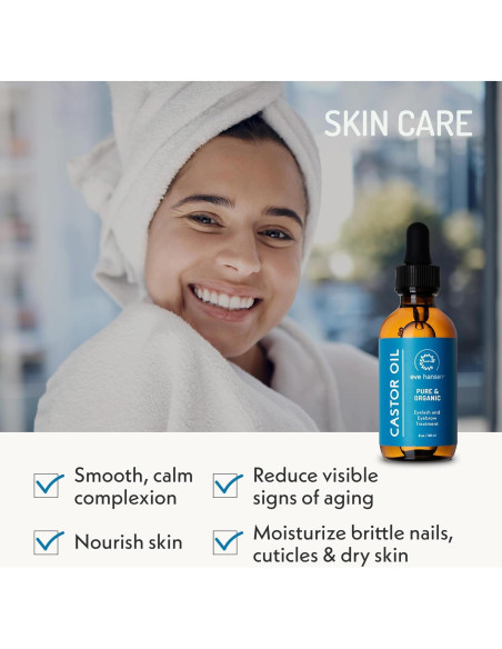 Aceite de Ricino Orgánico Eve Hansen 59ml - Crecimiento Pestañas y Cejas Aceite de Ricino Orgánico Eve Hansen 59ml - Crecimiento Pestañas y Cejas