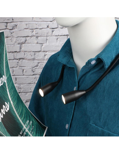 3 Luces LED de Cuello Rossesay, 9 Brillos, 3 Colores, Flexibles