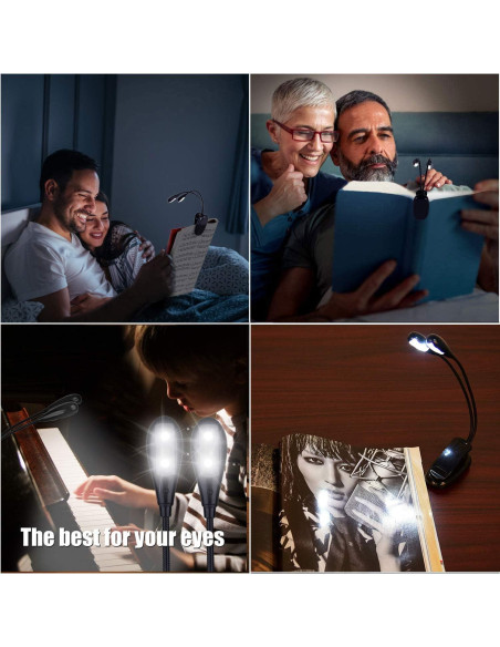 Luz de Atril Musical GY WL5110 LED USB y AAA 4 Brillos Luz de Atril Musical GY WL5110 LED USB y AAA 4 Brillos