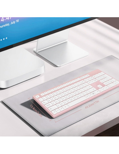 Teclado Inalámbrico LeadsaiL Rosa Ergonómico 2.4GHz