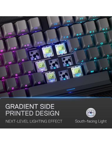 Teclado Mecánico TKL Inalámbrico Redragon K707 PRO GB RGB