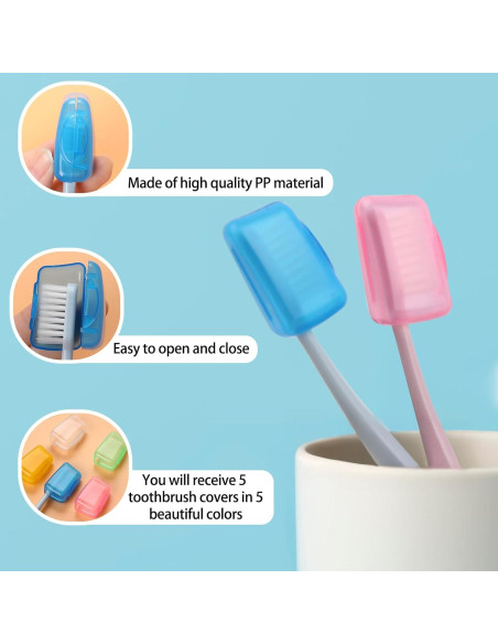 5 Cubiertas Protectores para Cabezas de Cepillo Trinkrittey 5 Cubiertas Protectores para Cabezas de Cepillo Trinkrittey