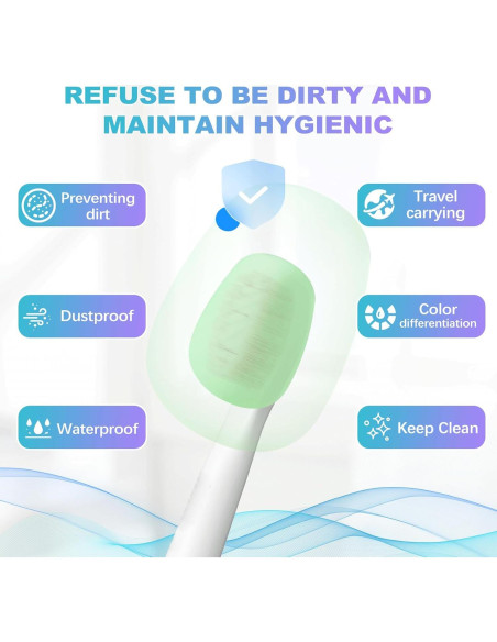 Paquete de 6 Cubiertas de Silicona MOTAPS para Cepillos de Dientes Paquete de 6 Cubiertas de Silicona MOTAPS para Cepillos de Dientes