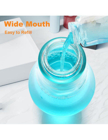 Dispensador de Enjuague Bucal Vidrio HOMKULA 260 ml 3 Piezas