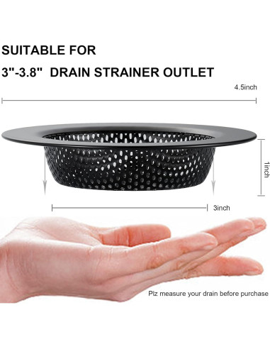 Colador de Fregadero de Cocina LASSHSWA 2 PCS Acero Inoxidable