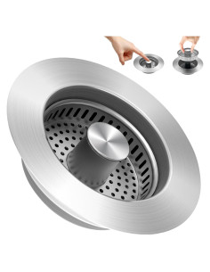 Colador de desagüe ULIOLI 3 en 1 acero inoxidable 181g