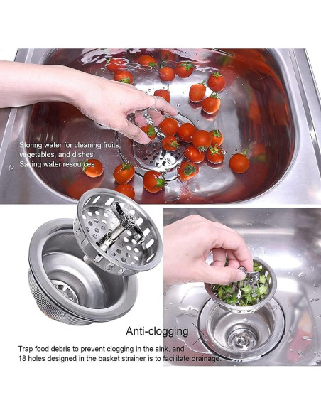 Desagüe de Cocina VARNAHOME Acero Inoxidable 304 8,89-10,16 cm Desagüe de Cocina VARNAHOME Acero Inoxidable 304 8,89-10,16 cm