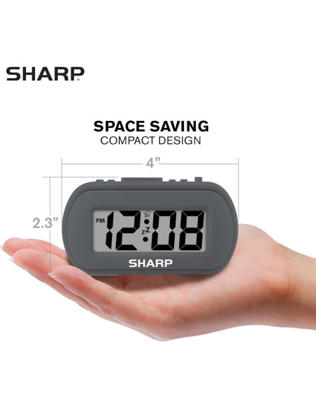 Reloj Despertador Digital SHARP SPC483 - Negro Carbón Reloj Despertador Digital SHARP SPC483 - Negro Carbón