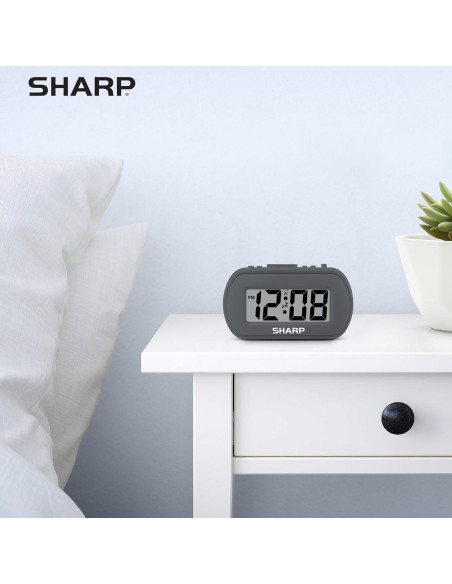 Reloj Despertador Digital SHARP SPC483 - Negro Carbón Reloj Despertador Digital SHARP SPC483 - Negro Carbón