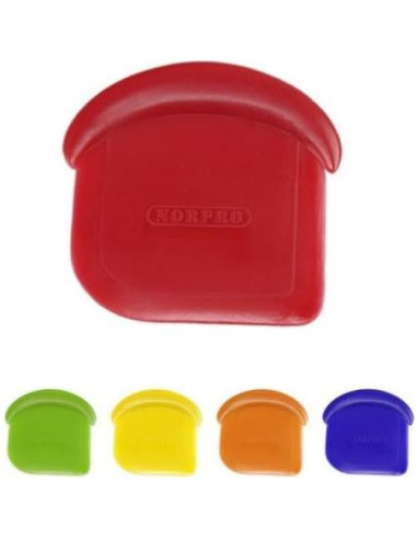 Juego de 4 Raspadores de Nylon Norpro 7,62 cm Colores Variados