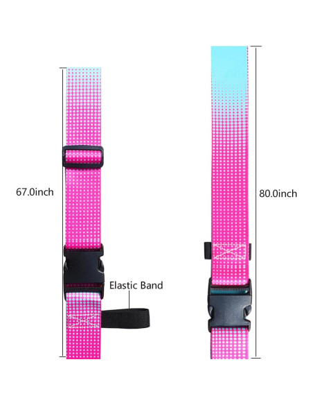Correas de Equipaje XiOiOiX Ajustables 203 cm Nylon Punto Gradiente Correas de Equipaje XiOiOiX Ajustables 203 cm Nylon Punto Gradiente
