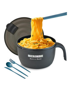 Tazón de Ramen Grande Layron 1,27 L Microondas Negro