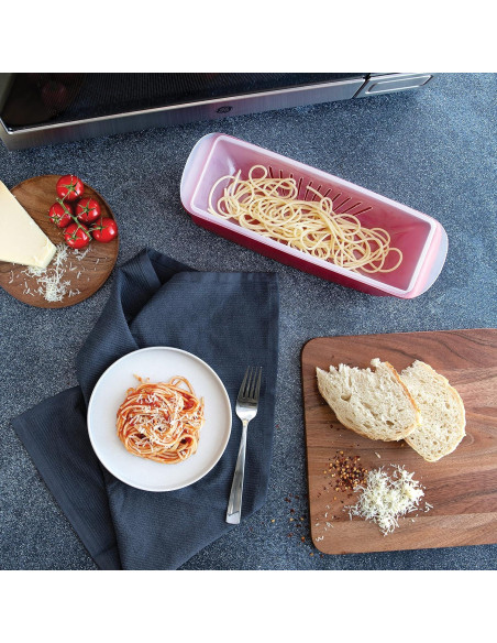 Cocinero de Pasta Nordic Ware 6.4 Tazas Microondas Rojo Cocinero de Pasta Nordic Ware 6.4 Tazas Microondas Rojo