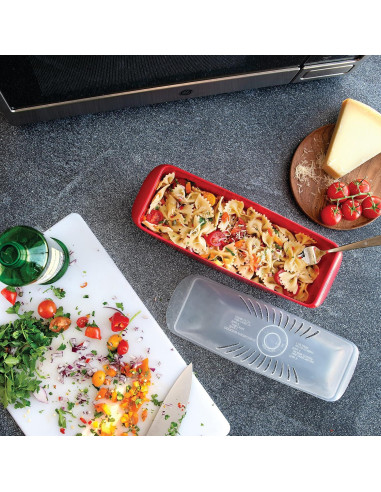 Cocinero de Pasta Nordic Ware 6.4 Tazas Microondas Rojo