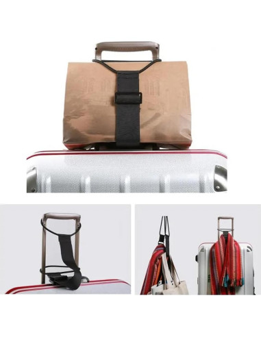 Paquete de 2 correas de equipaje DraCra elásticas 26-40 cm