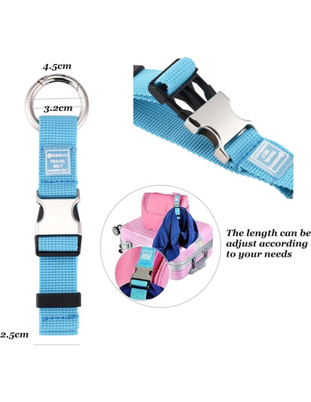 Correas de Equipaje Ajustables RF REENFAYA 2 Unidades Nylon Correas de Equipaje Ajustables RF REENFAYA 2 Unidades Nylon