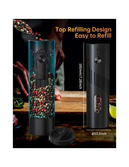 Molinillos Eléctricos de Sal y Pimienta CIRCLE JOY 110ml Molinillos Eléctricos de Sal y Pimienta CIRCLE JOY 110ml
