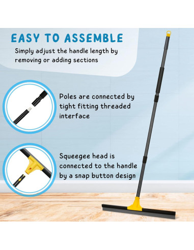 Raspador de Piso KeFanta 60 cm Goma Ajustable Amarillo