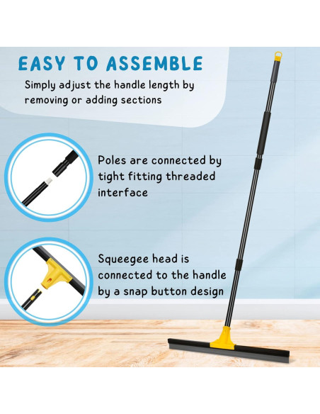 Raspador de Piso KeFanta 60 cm Goma Ajustable Amarillo Raspador de Piso KeFanta 60 cm Goma Ajustable Amarillo