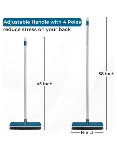 Escoba de empuje KalTell 40 cm con mango 147 cm para exteriores