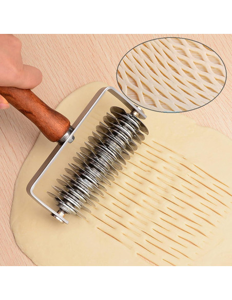 Cortador de Masa de Rejilla Aonagi - Acero Inoxidable y Madera Cortador de Masa de Rejilla Aonagi - Acero Inoxidable y Madera