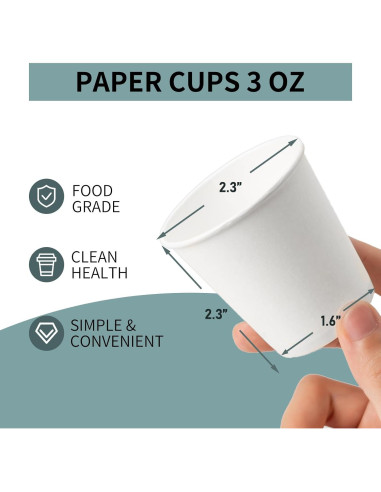 Vasos de Papel Desechables RACETOP 100 unidades 3 oz