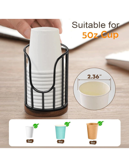 Dispensador de Vasos para Baño Ceiiseaon 3oz Compacto Dispensador de Vasos para Baño Ceiiseaon 3oz Compacto