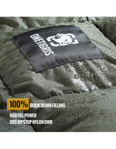 Manta de Camping OneTigris Down Verde Ranger 1 Persona 700g