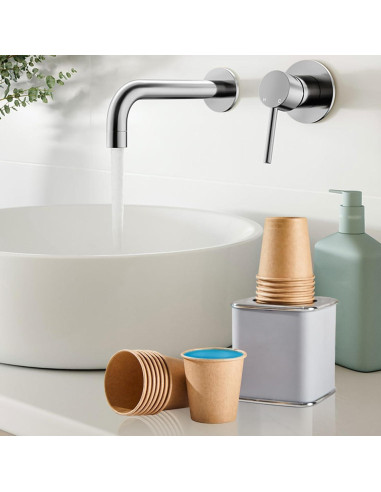 Paquete de 400 tazas de papel Kraft 3 oz desechables SIUQ