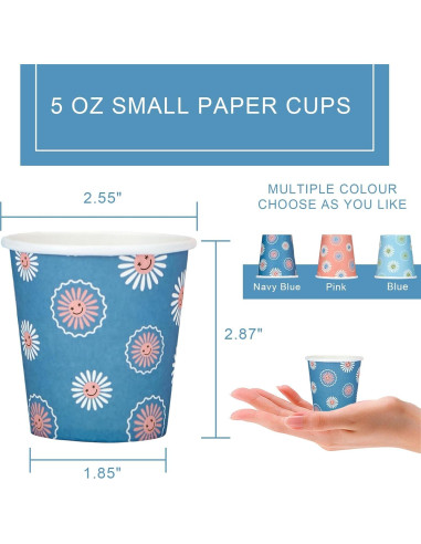 Paquete de 300 tazas de papel SIUQ 150 ml desechables