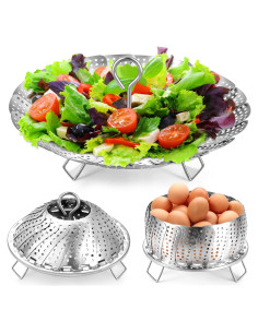 Cesta de Vapor Expandible Acero Inoxidable LAIHIFA 16.3-25.4 cm