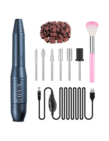 Taladro de Uñas Eléctrico OVX 20000RPM Portátil Gris