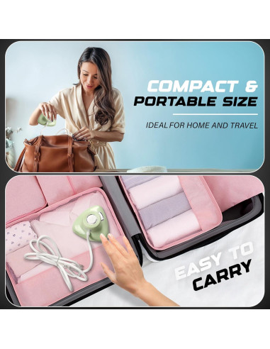 Plancha y Vaporizador Mini EcoNour ECOJSGABCH 2 en 1 Portátil
