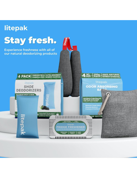 Desodorante de Zapatos Litepak Carbón Activado 4 Paquete Desodorante de Zapatos Litepak Carbón Activado 4 Paquete