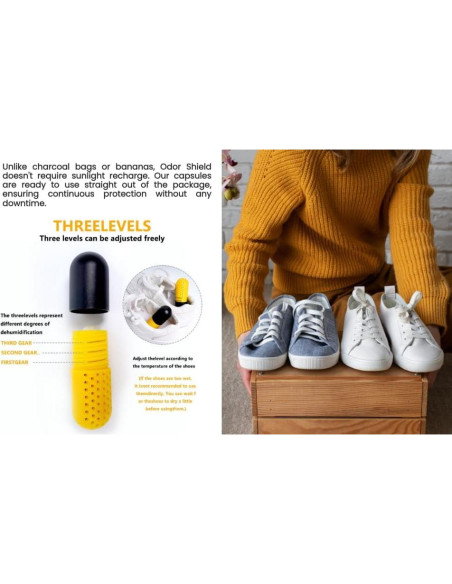 6 Pastillas Desodorantes para Zapatos Odor Shield - Absorbentes 6 Pastillas Desodorantes para Zapatos Odor Shield - Absorbentes