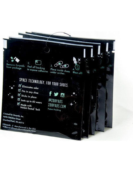 Inserts para zapatos Zorpads - 5 pares eliminadores de olores Inserts para zapatos Zorpads - 5 pares eliminadores de olores