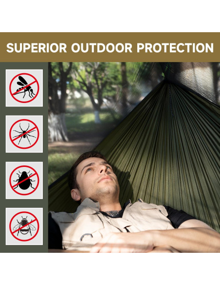 Hamaca de Camping Travel Bird Extra Grande 289x140 cm con Red Mosquitos Hamaca de Camping Travel Bird Extra Grande 289x140 cm con Red Mosquitos