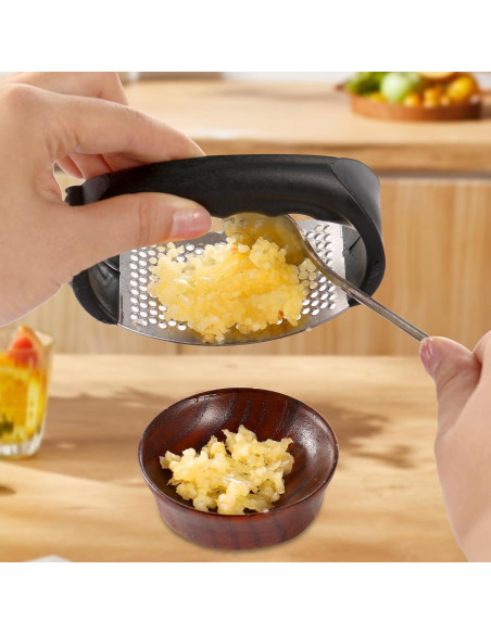 Juego de 2 Prensas de Ajo VZZNN Acero Inoxidable 10,9 cm Juego de 2 Prensas de Ajo VZZNN Acero Inoxidable 10,9 cm