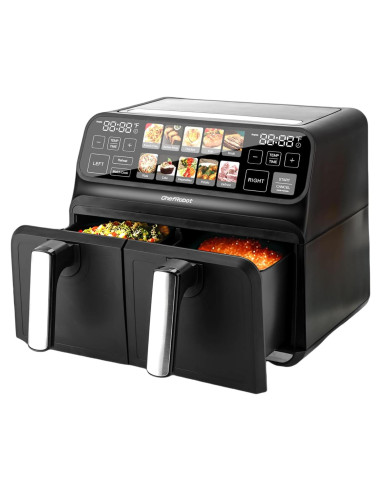 Freidora de Aire Doble Chef Robot 8 Qt Pantalla Táctil