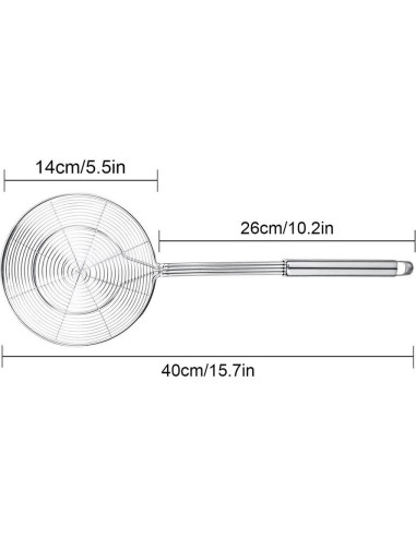 Colador Araña Skimmer Swify Acero Inoxidable 14 cm