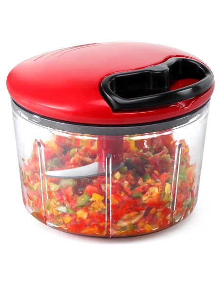 Picador de Alimentos Manual GDL 0.8L Rojo Cuchilla Inoxidable Picador de Alimentos Manual GDL 0.8L Rojo Cuchilla Inoxidable