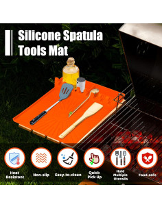 Alfombrilla de Silicona Grande Koolstuffs 40.6x29.5cm Naranja 2