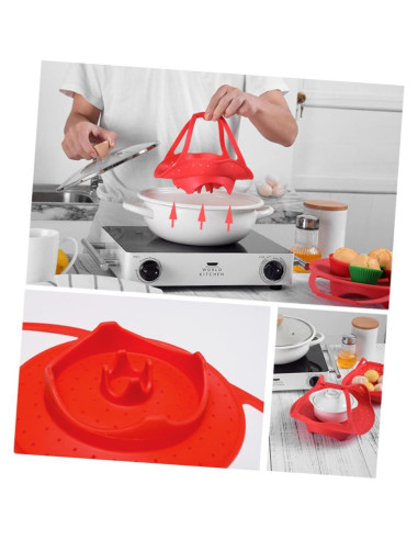 Cesta de Silicona Plegable STOBAZA para Olla de Cocina 35,5x20cm