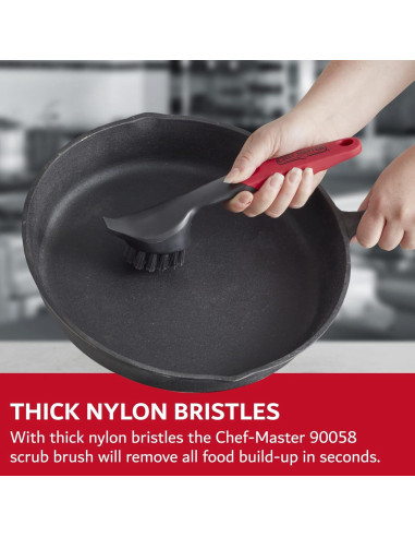 Cepillo de limpieza Chef Master 90058 para hierro fundido